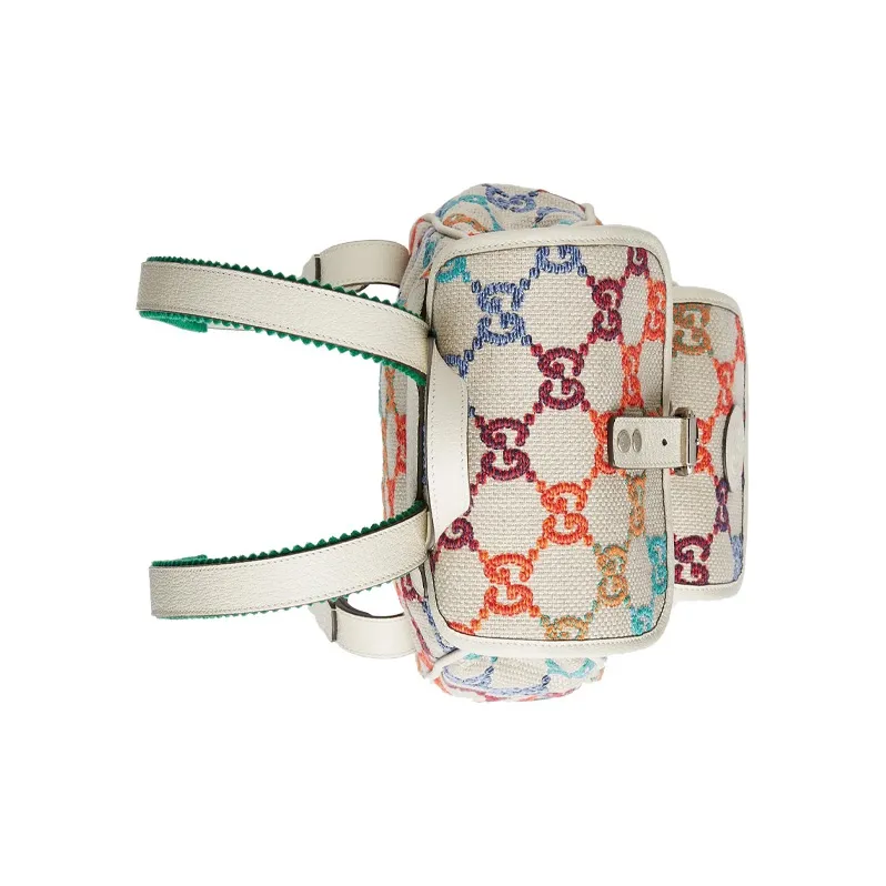 GUCCI Canvas Backpack For Kids' Multicolor/White-4
