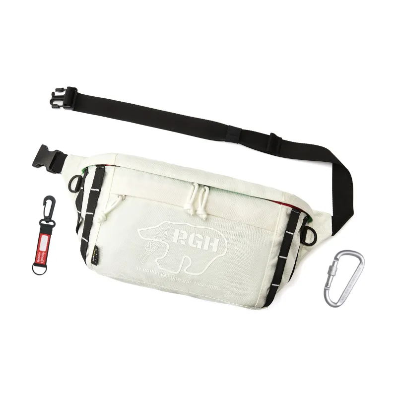 Rough Enough Polyamide With Nylon Shoulder Bag Crossbody Bag Fanny Pack Sling Bags Unisex White-0