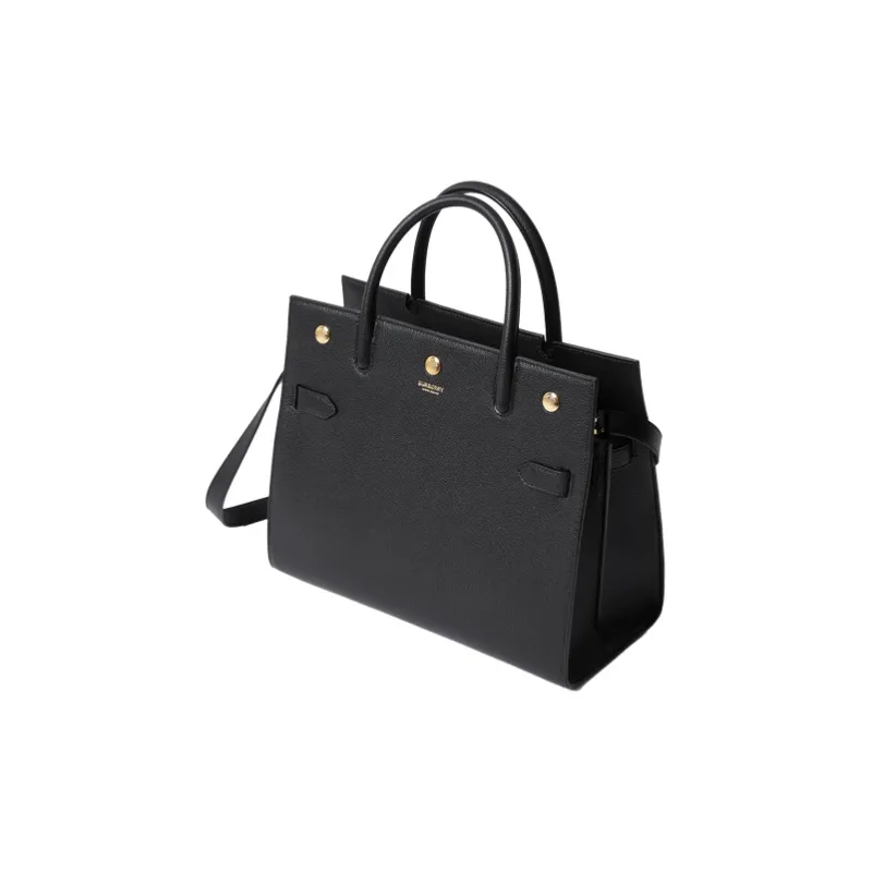 Burberry Title Cow Leather Handbag, Shoulder Bag, Crossbody Bag, Handbag Small Size Women's Black-4