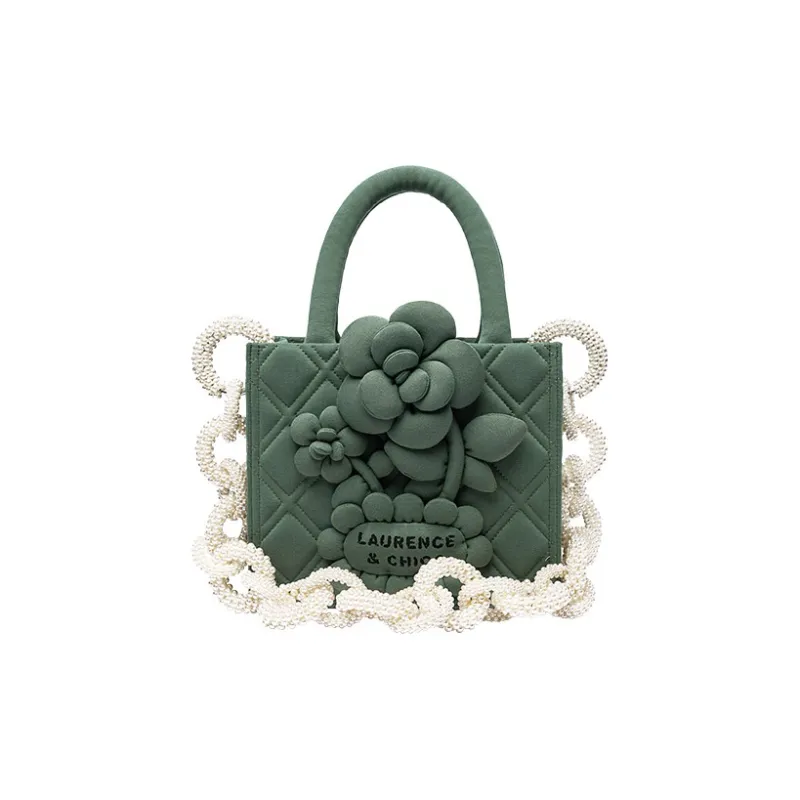 Laurence & Chico Cotton Tote Bag Shopping Bag Handbag Regular Women's Moss Green/Mist Blue/Mist Pink/Original-14