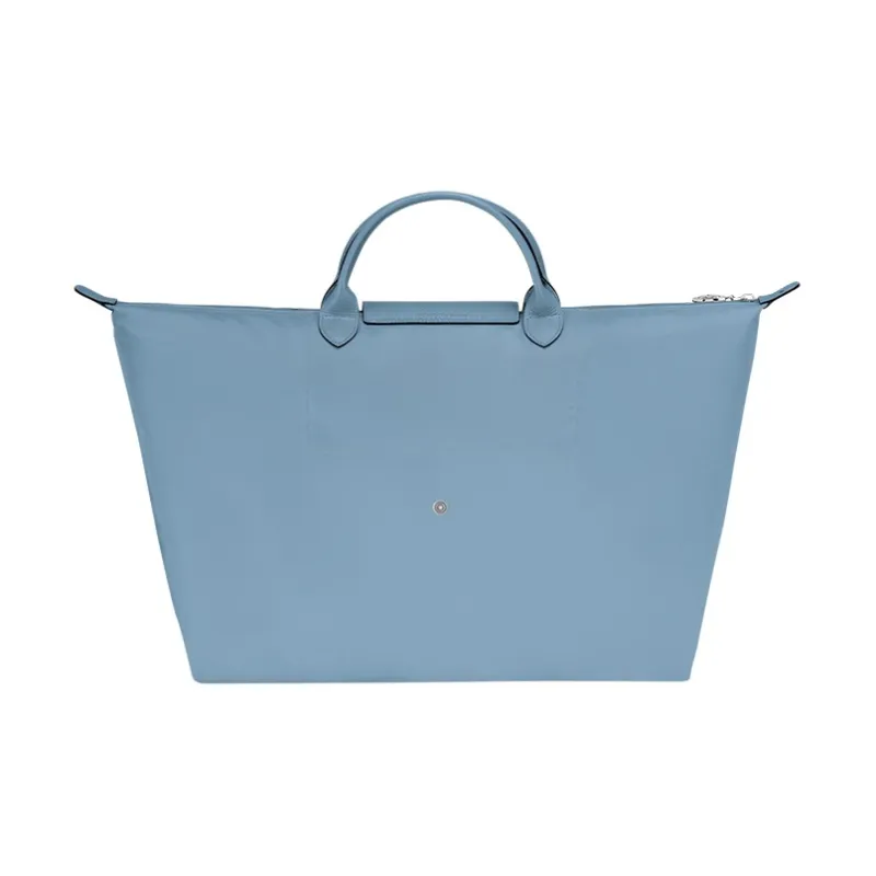 LONGCHAMP Le Pliage Fabric Cow Leather Dumpling Bag Handbag Medium Size Women's Lake Blue-2
