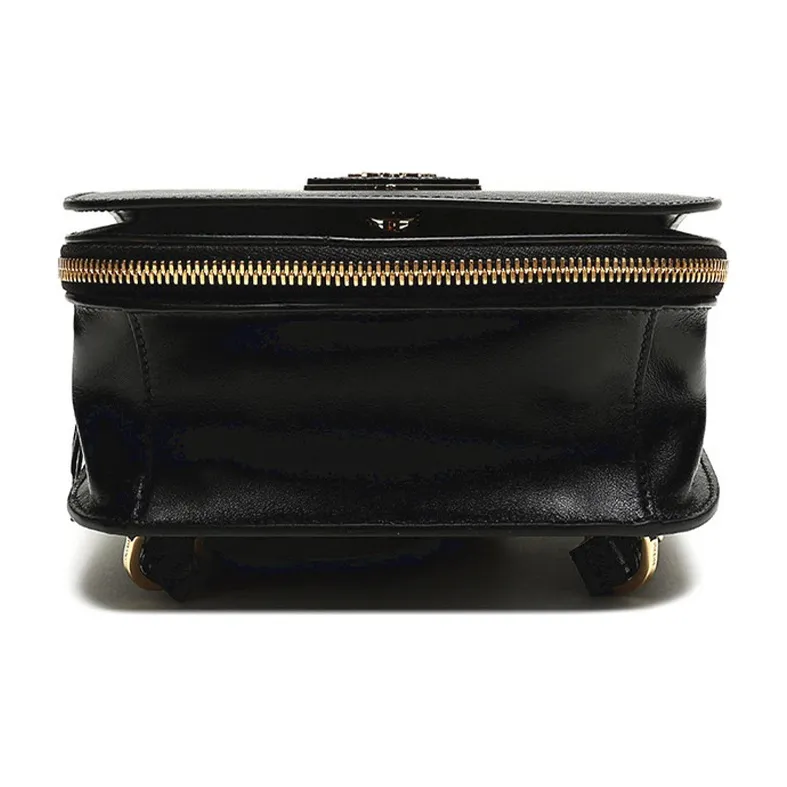 PRADA Cow Leather Backpack Handbag Shoulder Bag Women's Black-4