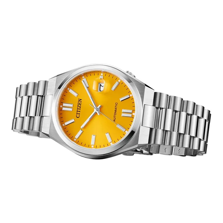 CITIZEN ME Color Collection Mechanical Movement Stainless Steel Strap Watch Men's Watches Orange Watch Dial-2