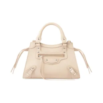 Balenciaga Neo Classic Cow Leather Handbag Mini Women's Beige