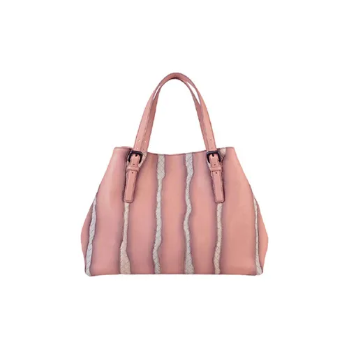 Bottega Veneta Cow Leather Handbag Women's Pink