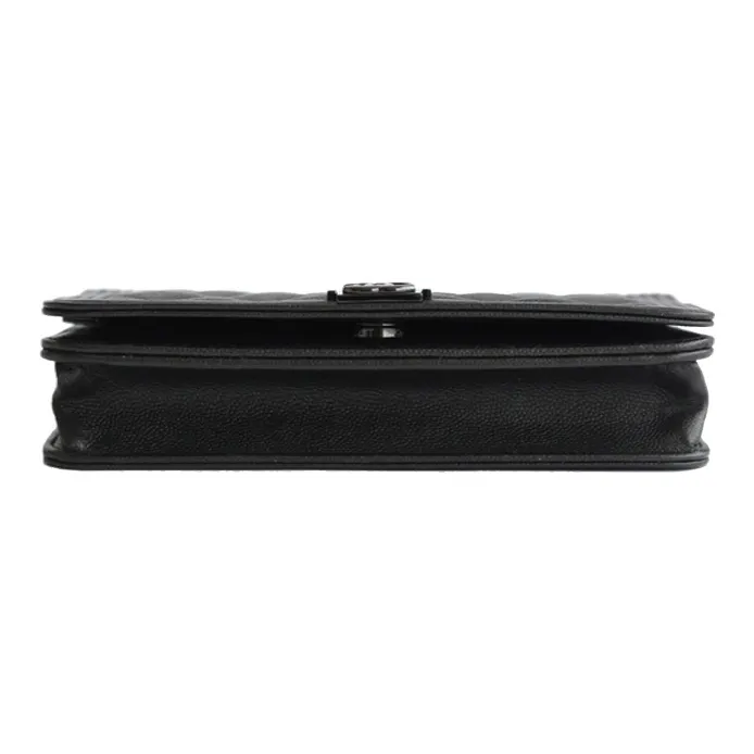 CHANEL Leboy Cow Leather Shoulder Bag, Crossbody Bag Women's Black-4