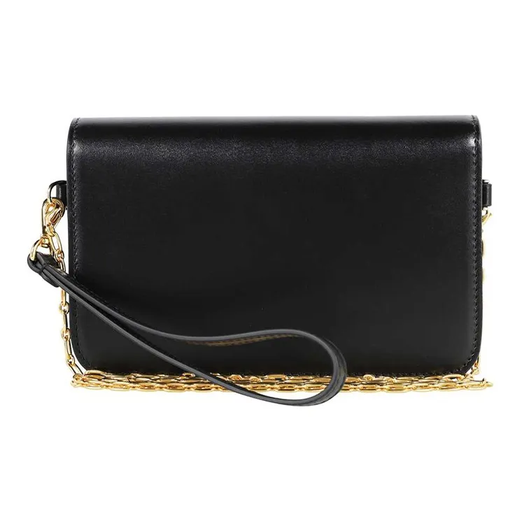 FENDI Cow Leather Clutch Shoulder Bag Crossbody Bag Handbag Mini Women's Black-1