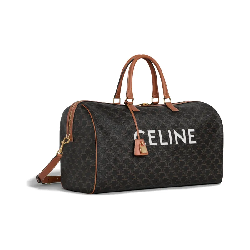 CELINE Polyurethane Travel Bag, Shoulder Bag, Crossbody Bag, Handbag Unisex Tawny-2
