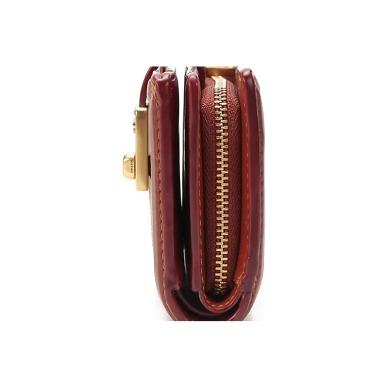 COACH Hutton Leather Handheld Wallet Regular Women's Rusty Brown-2