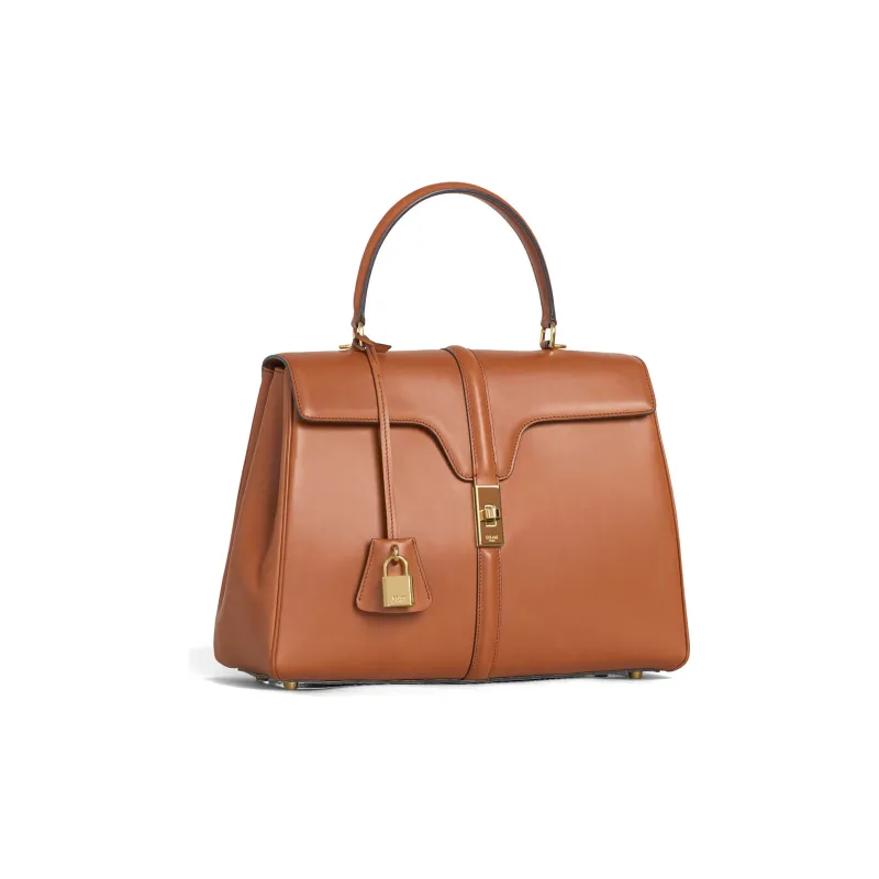 CELINE 16 Cow Leather Handbag, Crossbody Bag, Shoulder Bag Medium Size Women's Tawny-1
