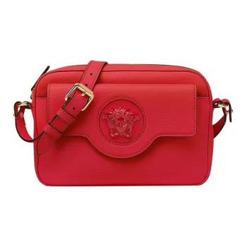 FANSIZHE La Medusa Cow Leather Camera Bag Shoulder Bag Crossbody Bag Women's Red
