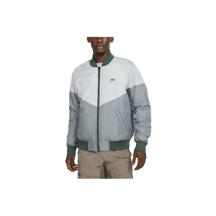 Nike Sportswear Essentials Series Puffer Jacket Winter Men's Silver Galaxy Green-2