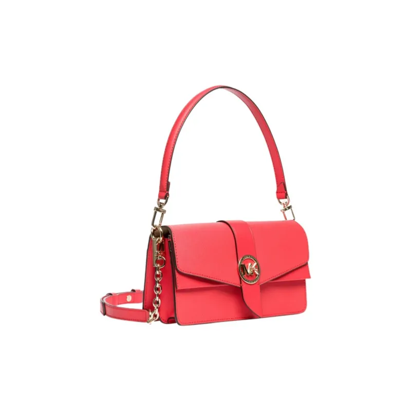 MICHAEL KORS Leather Shoulder Bag Women's Red-1