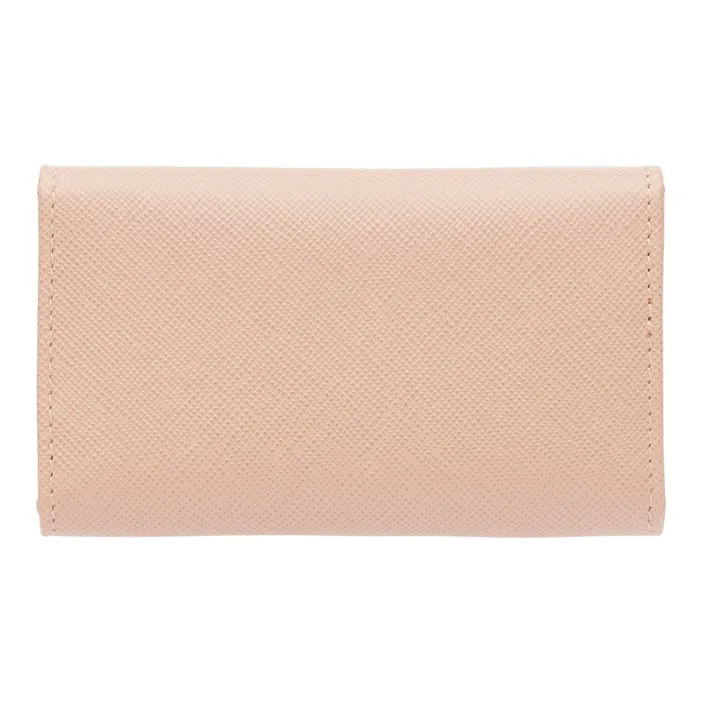 PRADA Saffiano Leather Key Pouch Women's Beige-1