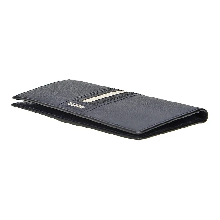 BALLY Leather Clip Wallet Men's Jadeite Blue-3