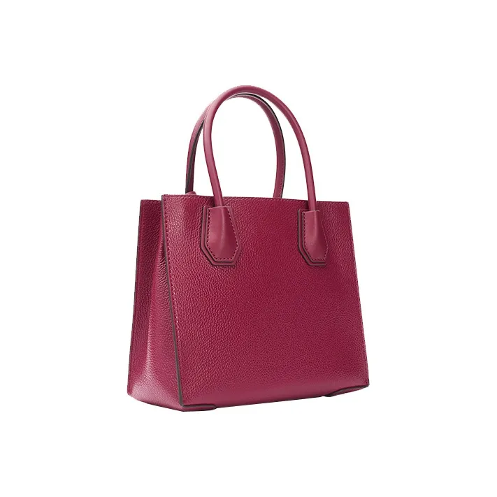 MICHAEL KORS Mercer Cow Leather With Textile Trunk Bag, Shoulder Bag, Crossbody Bag, Handbag Trumpets Women's Berry Red-2
