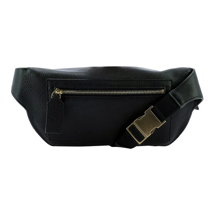 Valentino GARAVANI Cow Leather Fanny Pack Men's Black-2