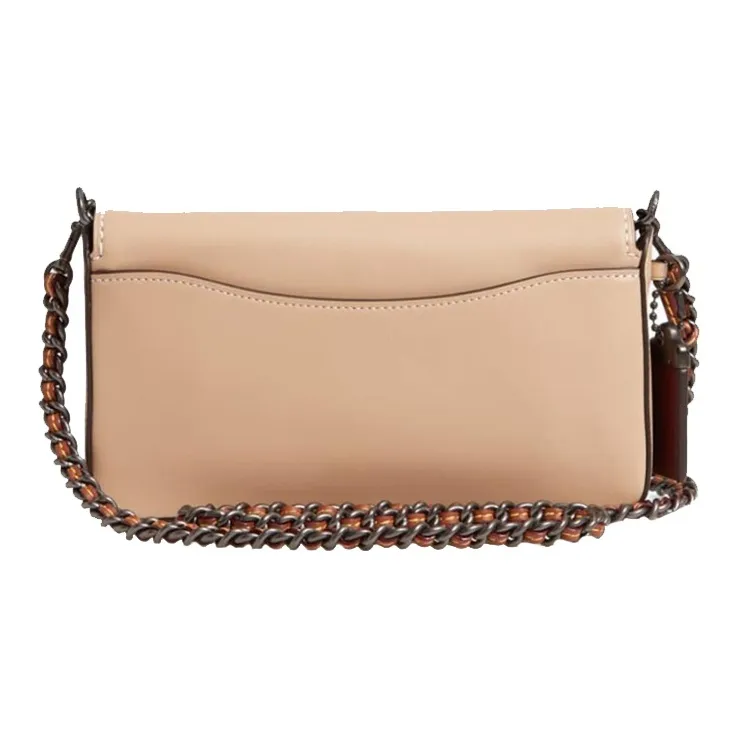 COACH Dinky Gloves Made Of Tanned Leather Shoulder Bag Crossbody Bag Medium Size Women's Beech Wood Color-1