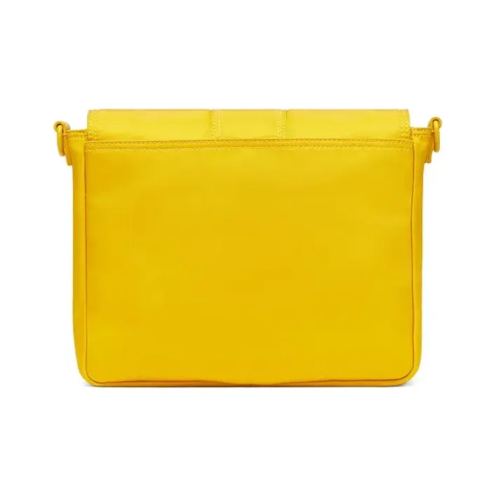 FENDI Nylon Fabric Cow Leather Polyester Baguette Bag Messenger Bag Shoulder Bag Crossbody Bag Medium Size Men's Yellow-2