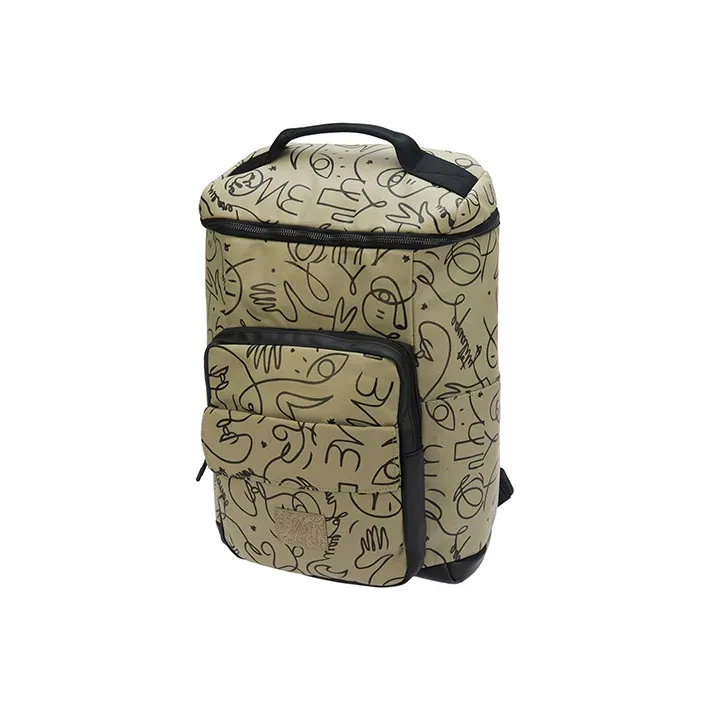 LiNing Wade Artist DFT Collaboration Fabric Backpack Regular Unisex Khaki-0