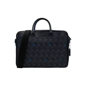 COACH Beckett PVC With Skin Briefcase Laptop Bag Handbag Crossbody Bag Shoulder Bag Large Size Men's Navy