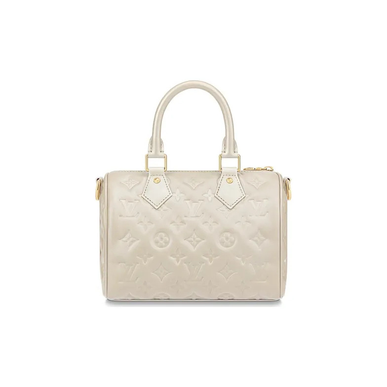 LOUIS VUITTON Limited Edition Speedy Bandouliere 22 Ivory-2