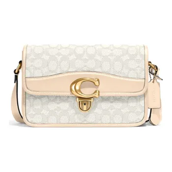COACH Studio Cow Leather Crossbody Bag, Shoulder Bag Regular Women's Ivory Monogram