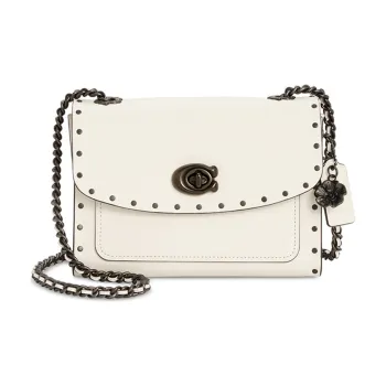 COACH Parker Cow Leather Stud Bag, Crossbody Bag, Shoulder Bag Women's White