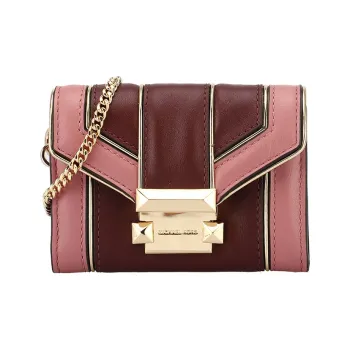 MICHAEL KORS Whitney Leather Coin Purse Clutch Women's Burgundy