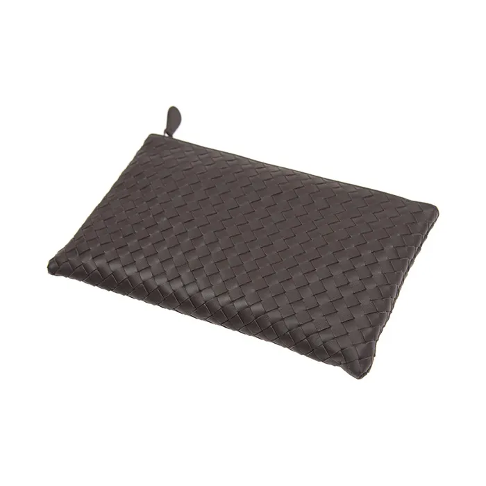 Bottega Veneta Sheepskin Clutch Men's Coffee-2
