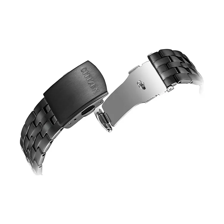 CITIZEN Mechanical Movement Stainless Steel Strap Watch Men's Watch Black Dial-2