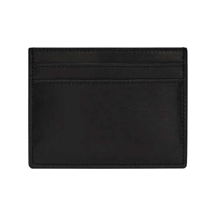 SAINT LAURENT Cow Leather Card Clip Card Holder Men's Black-2