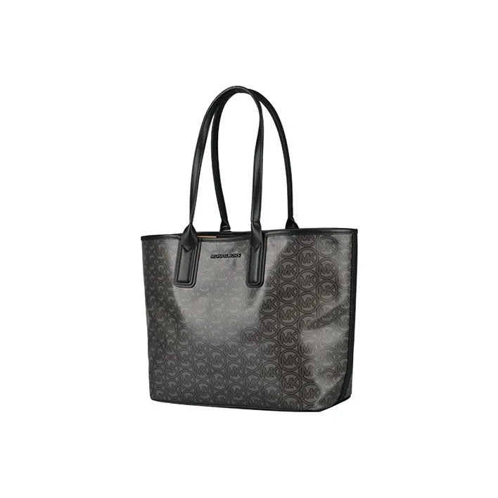 MICHAEL KORS Canvas Tote Bag, Shopping Bag, Shoulder Bag Women's Black-2
