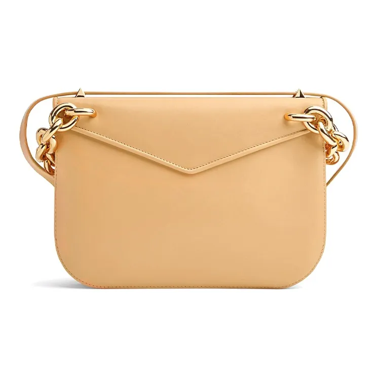 Bottega Veneta Calfskin Envelope Bag Crossbody Bag Women's Almond-2