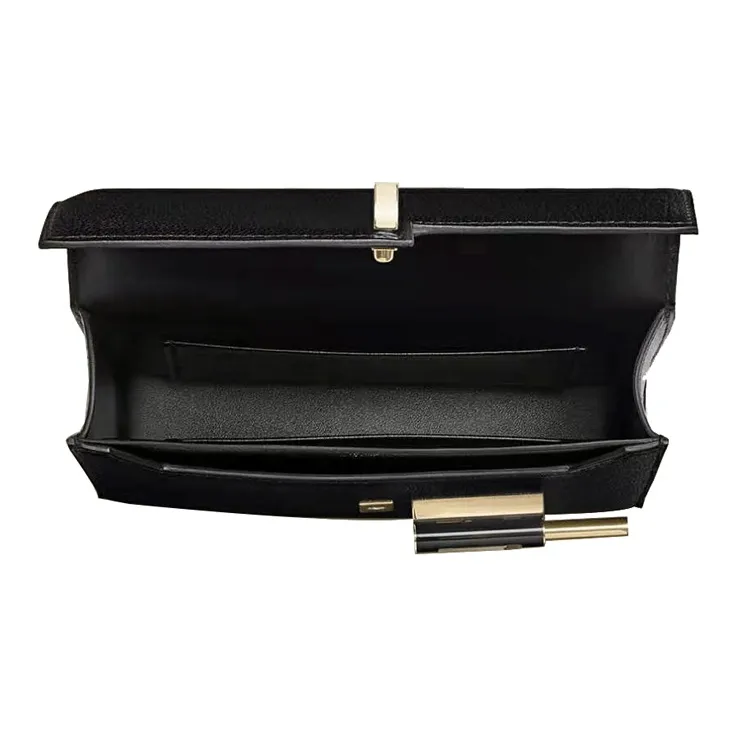 HERMES Verrou Mysore Goat Skin Handgun Bag Shoulder Bag Crossbody Bag Mini Women's Black-2