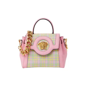 VERSACE Medusa Fabric Handbag Bag Handbag Small Size Women's Pink