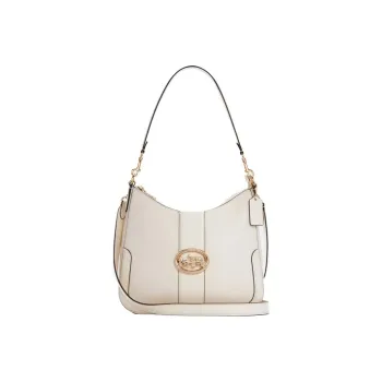 COACH Georgie Pebbled Leather Shoulder Bag, Crossbody Bag Women's Chalk White