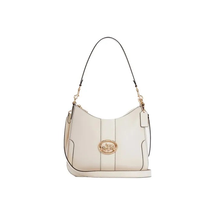 COACH Georgie Pebbled Leather Shoulder Bag, Crossbody Bag Women's Chalk White-0