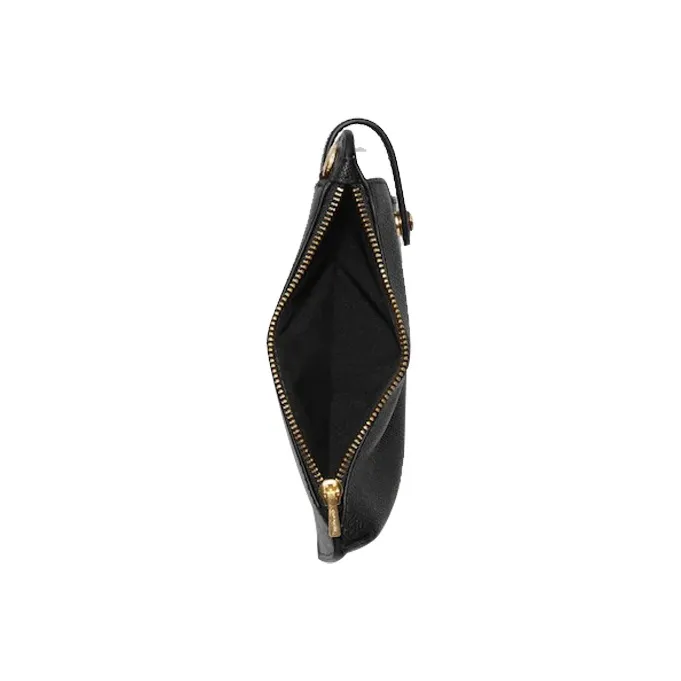 COACH Leather Crossbody Bag With Cell Phone Pouch Trumpets Women's Black-2