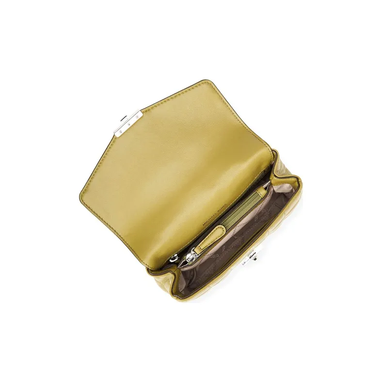 MICHAEL KORS Soho Sheepskin Sponge Bag Pillow Bag Shoulder Bag Crossbody Bag Small Size Women's Olive Green-2