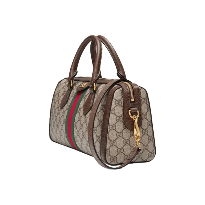 GUCCI Ophidia Canvas With Leather Shoulder Bag Crossbody Bag Handbag Medium Size Women's Ebony/Brown-1