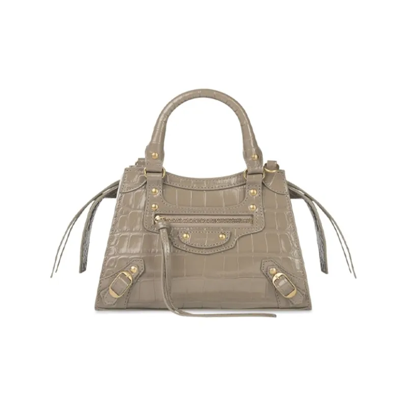 Balenciaga Cow Leather Handbag Women's Brown-4