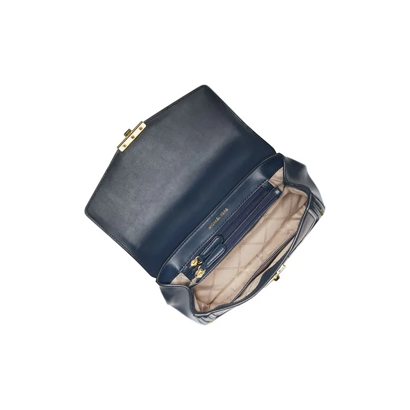 MICHAEL KORS Soho Leather Shoulder Bag, Crossbody Bag Tubas Women's Marine Blue-4