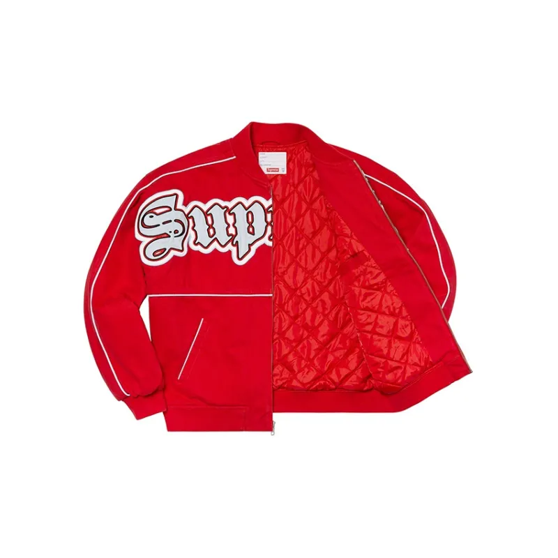 Supreme Twill Old English Varsity Jacket-1