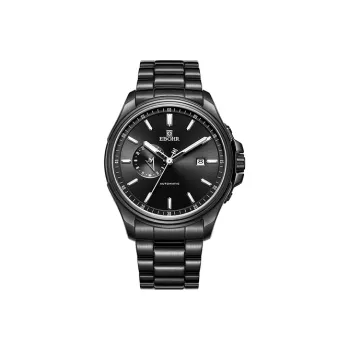 EBOHR Explorer Collection Mechanical Movement Stainless Steel Strap Watch Men's Watches Black Dial 51260316
