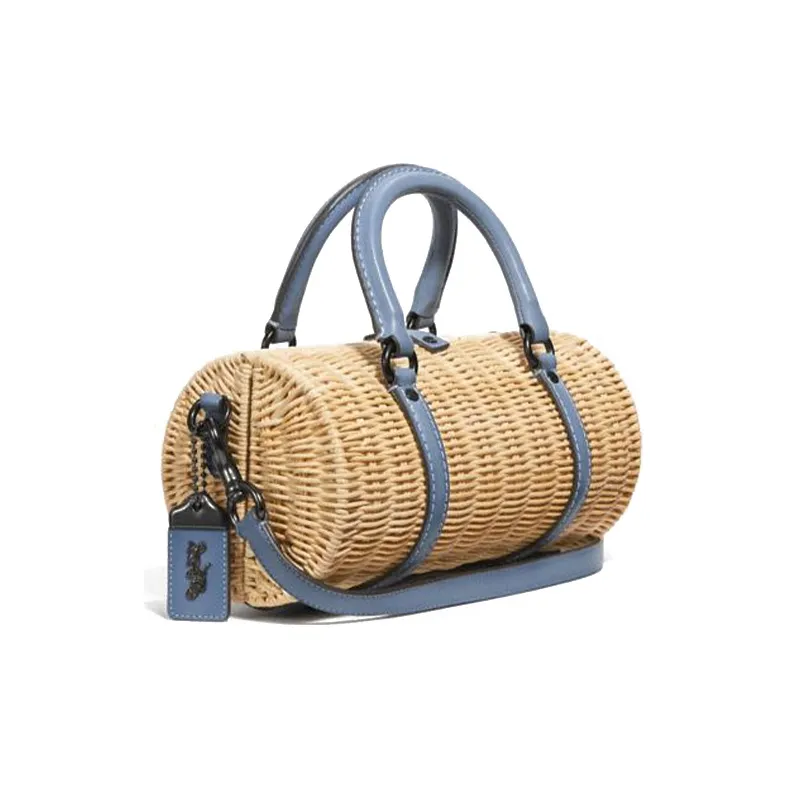 COACH Barrel Cow Leather Bucket Bags Crossbody One Shoulder Handbags Women's Timber Light Blue-1