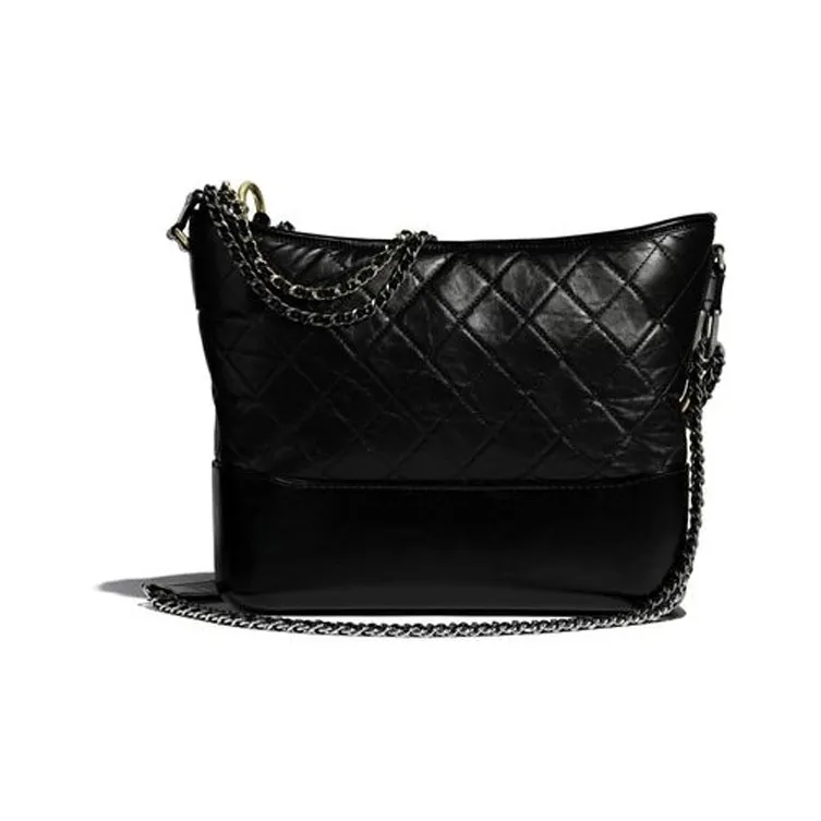 CHANEL Gabrielle Calfskin Handbag, Shoulder Bag, Crossbody Bag Tubas Women's Black-1