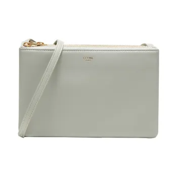 CELINE Trio Sheepskin Crossbody Bag, Shoulder Bag Women's Aqua Green