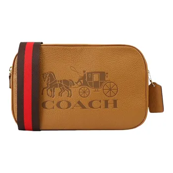 COACH Jes Leather Camera Bag, Shoulder Bag, Crossbody Bag Medium Size Women's Brown