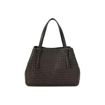 Bottega Veneta Lambskin Tote Bag, Shopping Bag, Handbag Women's Brown